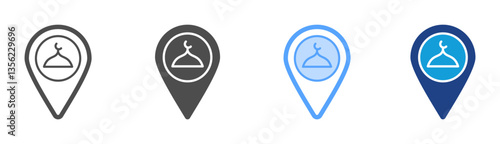 Mosque Location Icon Set Multiple Style Collection