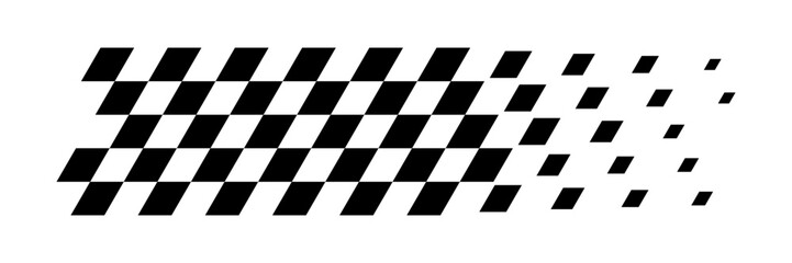 Ingelijste posters Formule 1 Diagonale geblokte racevlag met vervaging  © backup16