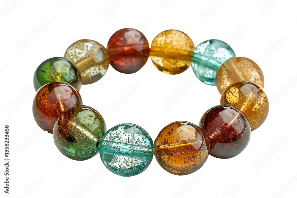 Fototapeta premium Beautiful and elegance gem bracelet isolated on transparent background.