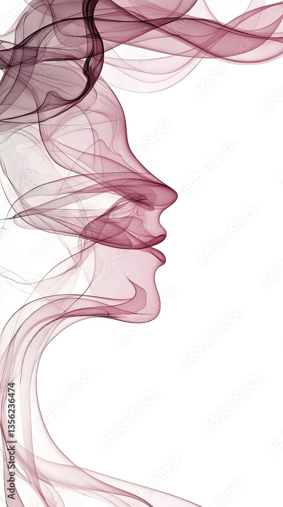 Abstract woman, smoke portrait, profile, ethereal, design, art, website Abstract woman, smoke portrait, profile, ethereal, design, art, website