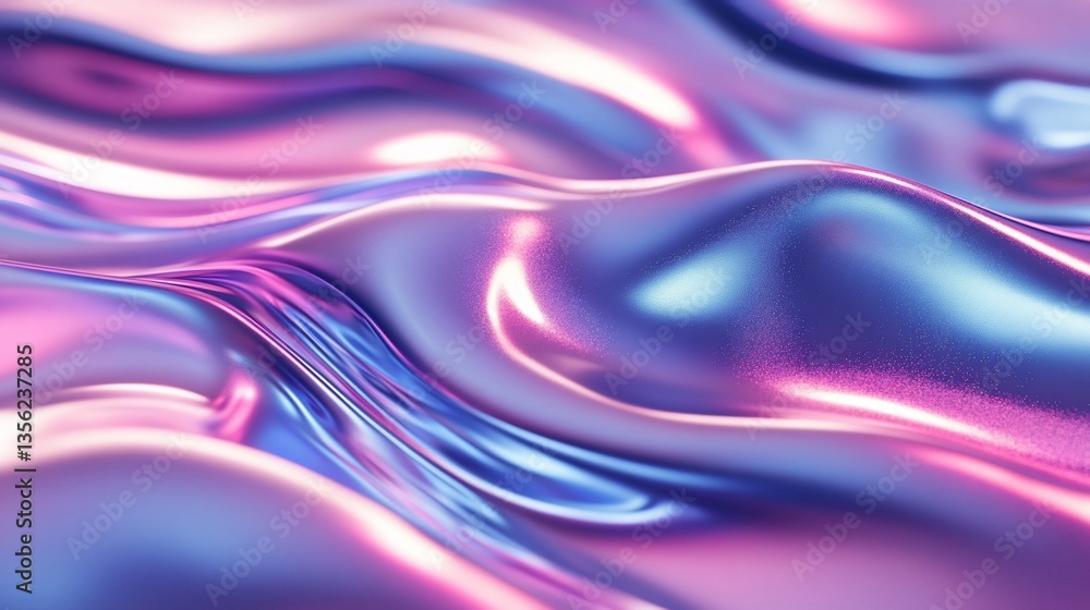 Naklejka premium Abstract iridescent flowing material with soft, ethereal luminescence