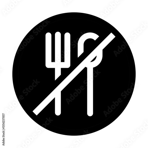 Dont Eat Icon Outline Style