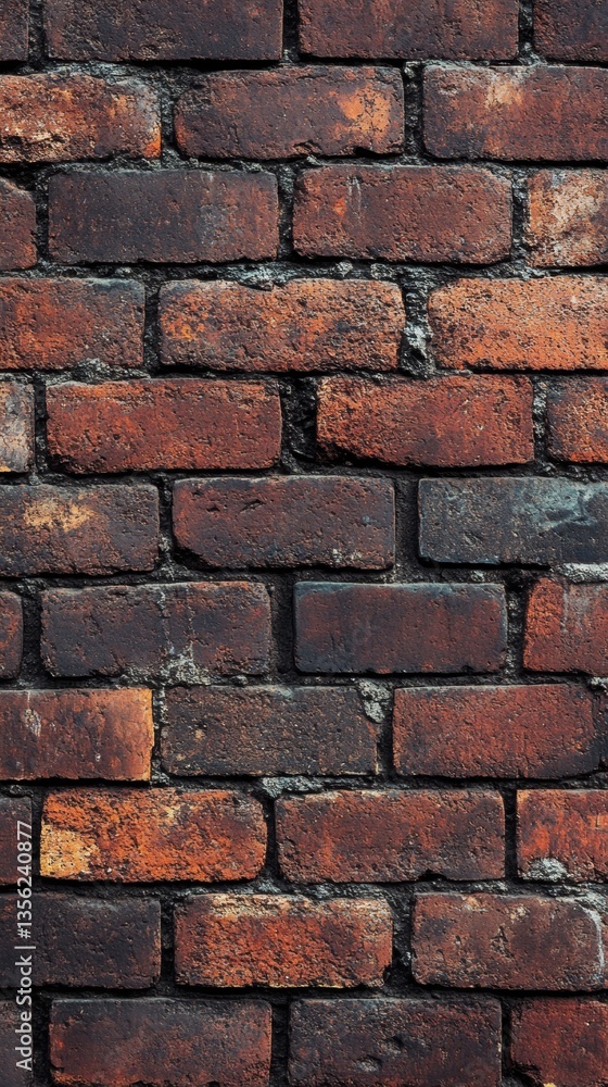 Textured Red Brick Wall with Rustic Aesthetic and Unique Color Variations Presenting a Perfect Background for Vintage or Industrial Themes in Design Projects Textured Red Brick Wall with Rustic Aesthetic and Unique Color Variations Presenting a Perfect Background for Vintage or Industrial Themes in Design Projects