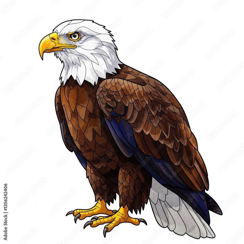 Obraz premium bald eagle isolated on white