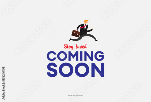 modern coming soon poster with stay tuned message