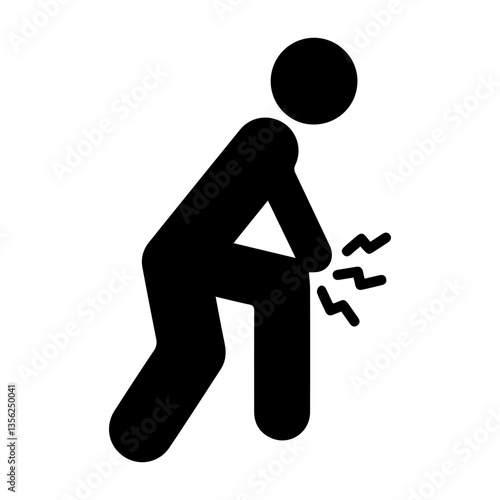 joint pain glyph icon