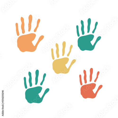 Playful Kids Handprint Paint