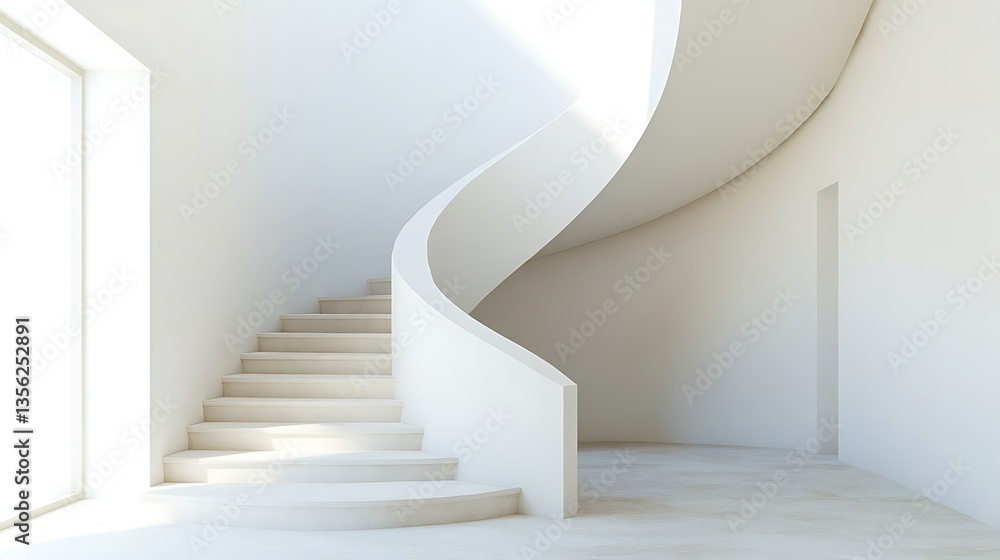 Naklejka premium A Floating Staircase