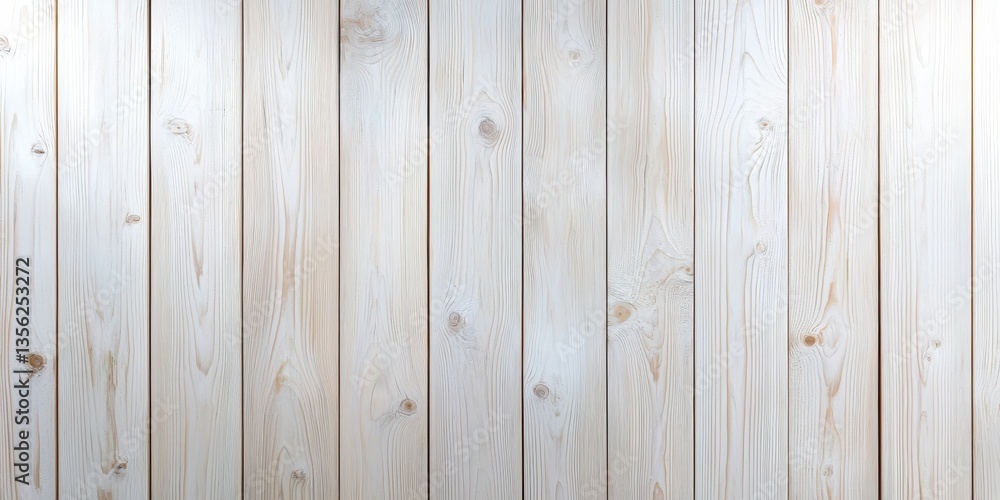 Naklejka premium Light wooden planks arranged vertically, creating a clean and natural backdrop.