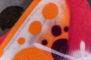 Acrylglasbilder Graffiti beautiful wallpaper of street wall graffiti painting of aerosol urban art. Colorful city background of spray graffiti drawing in modern culture style  © Yaroslav