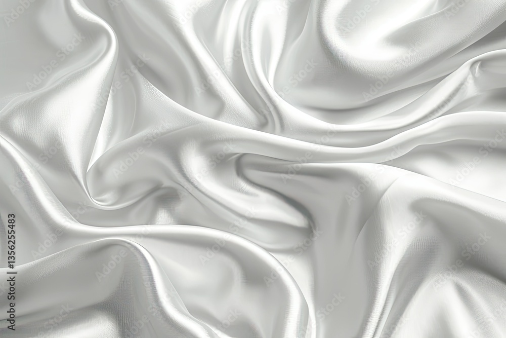 High Resolution Image of Texture of White Satin on White Background High Resolution Image of Texture of White Satin on White Background