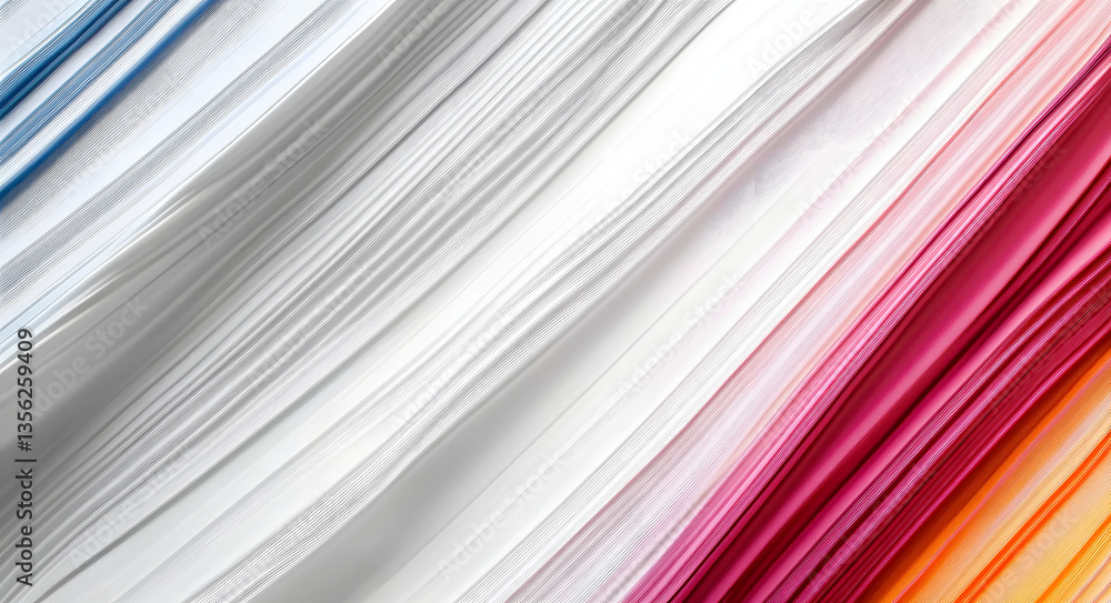 Fototapeta premium Textured Stripes Create Depth in a Clean White Background