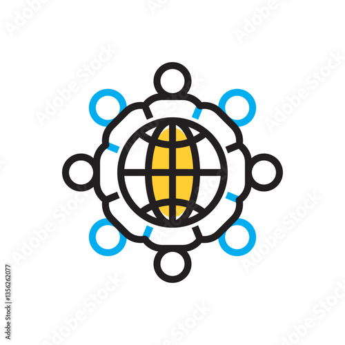 Multi color icon for united