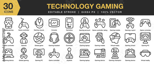 Gaming Technology Icons Collection