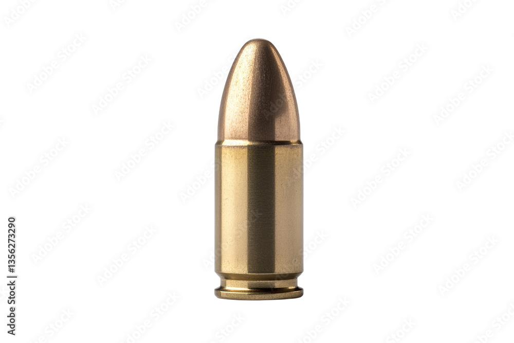 Bullet is sitting on a white background, isolated Bullet is sitting on a white background, isolated