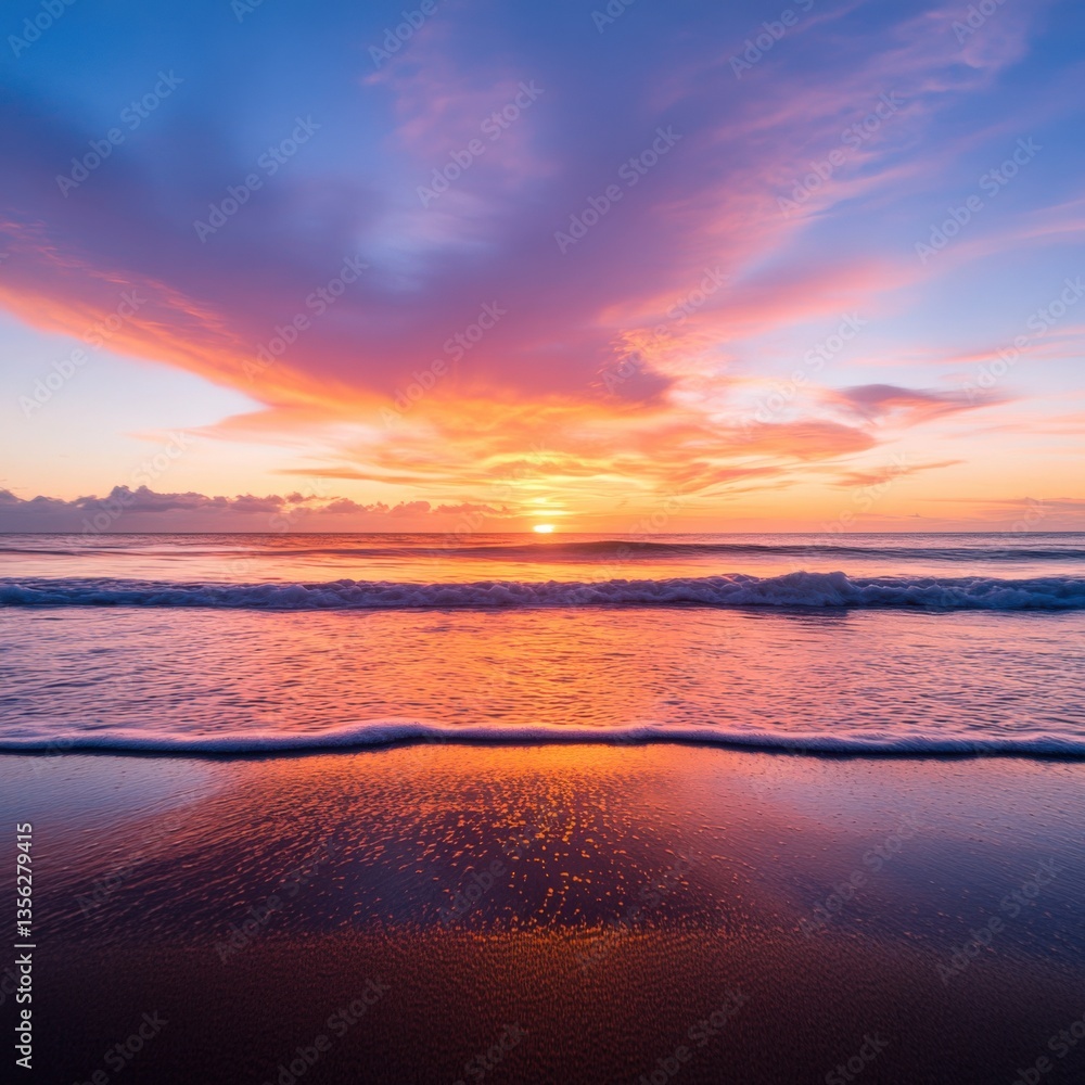 Ocean beach sunset Ocean beach sunset