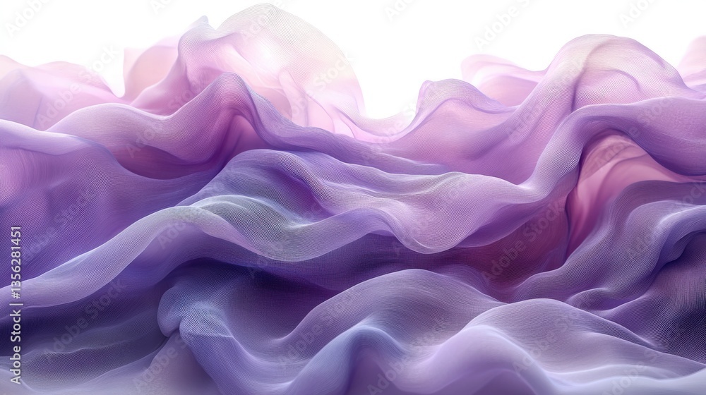 Fototapeta premium Fluid Gradient Design with Soft Purple Tones in Minimalist Style