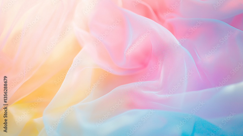 Obraz premium Soft Pastel Fabric Waves