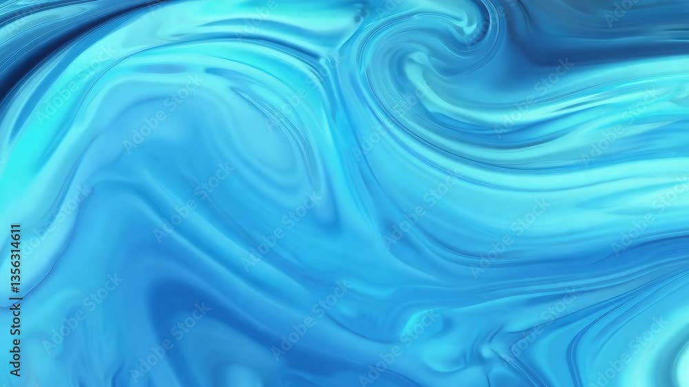Abstract swirling blue liquid texture in motion with vibrant light reflections. 4k Video footage. Abstract swirling blue liquid texture in motion with vibrant light reflections. 4k Video footage.