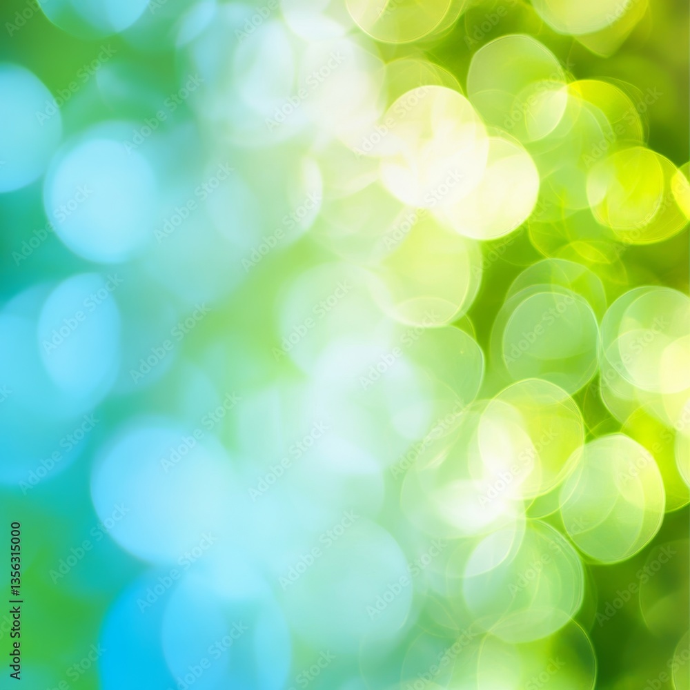 Abstract Bokeh Background with Green and Blue Tones Abstract Bokeh Background with Green and Blue Tones