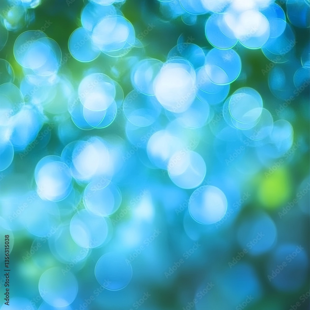 Obraz premium Abstract Bokeh Background with Blue and Green Hues