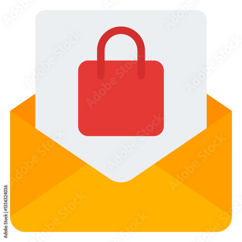 Email Security Icon. Flat icon
