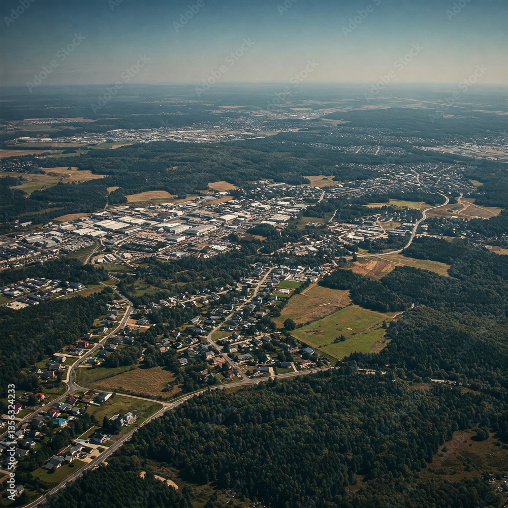 Fototapeta premium aerial view of the city