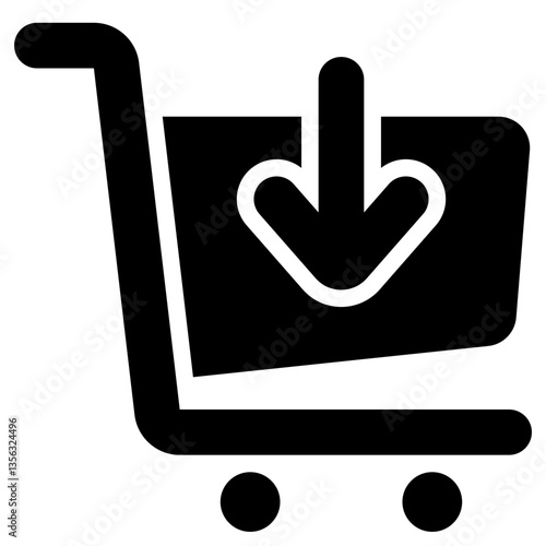 Icon Shopping Cart Download. Glyph Icon