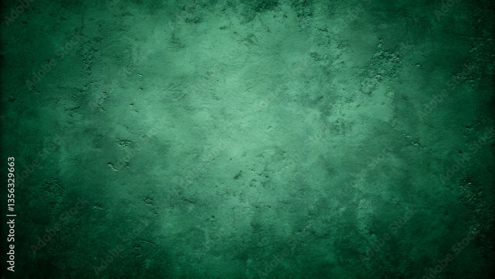 Obraz premium Abstract Grunge Decorative green Dark Background. green concrete backgrounds with Rough Texture, Dark wallpaper, and Space For Text