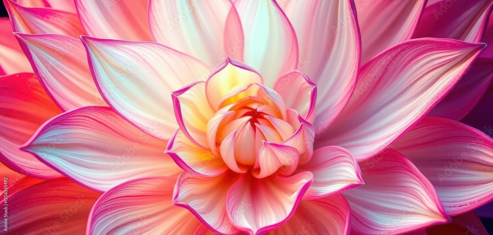 Intricate, swirling petals forming an ethereal bloom, vibrant hues, abstract design, colors Intricate, swirling petals forming an ethereal bloom, vibrant hues, abstract design, colors