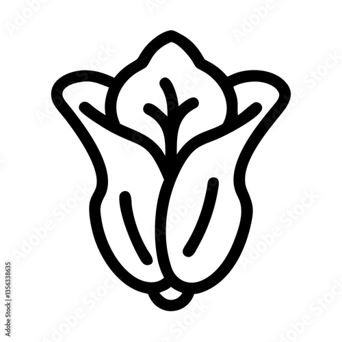 Fresh Vegetable Icon in Minimalist Style  
