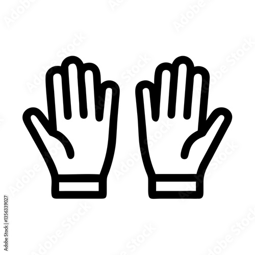 Protective gloves illustration against a white background  