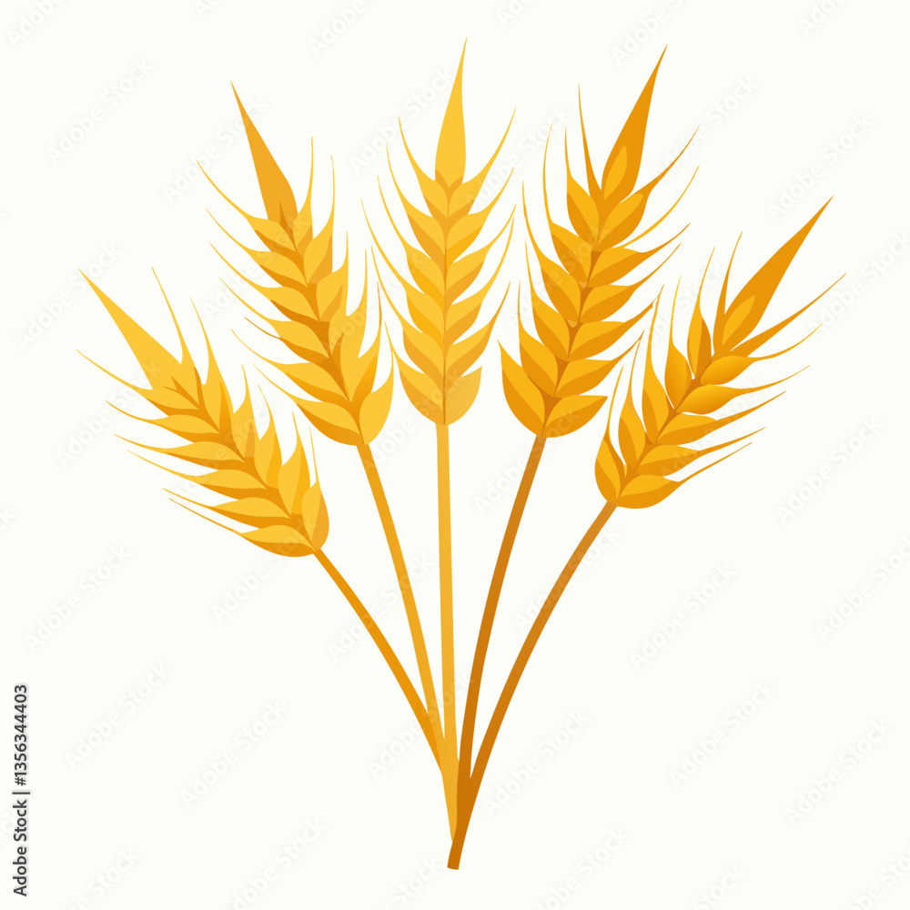 golden wheat stalks with swaying feathery tops golden wheat stalks with swaying feathery tops