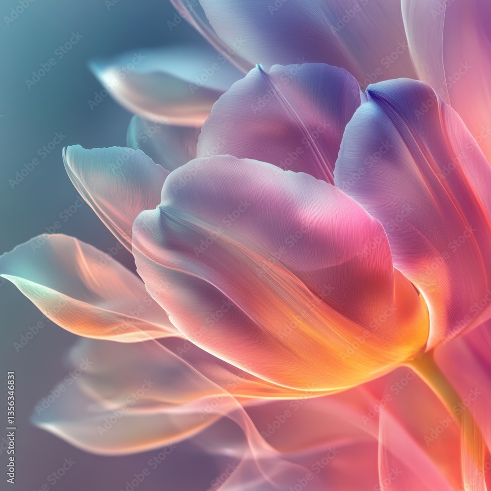 Floral Symphony: An artistic interpretation of delicate petals and vibrant colors creates a dreamy floral scene Floral Symphony: An artistic interpretation of delicate petals and vibrant colors creates a dreamy floral scene