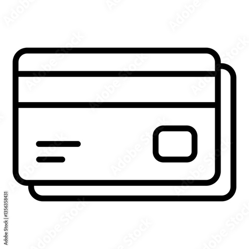 Icon Credit Card Design. Line Icon