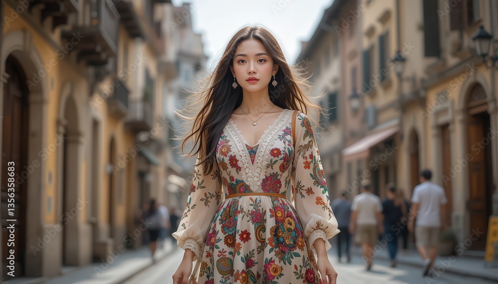 Fototapeta premium woman in venice