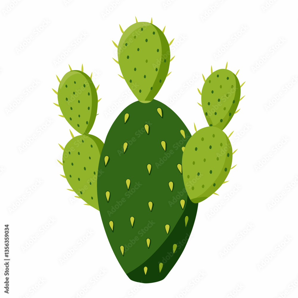 prickly pear cactus with flat spiny pads prickly pear cactus with flat spiny pads
