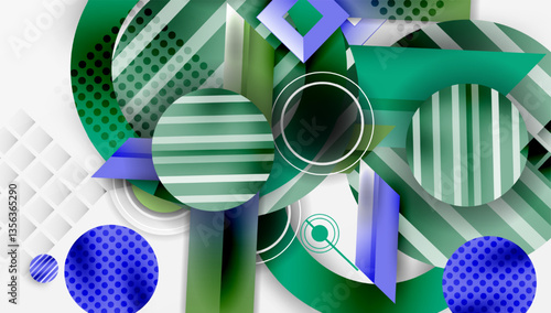 Dynamic complex geometric abstract background