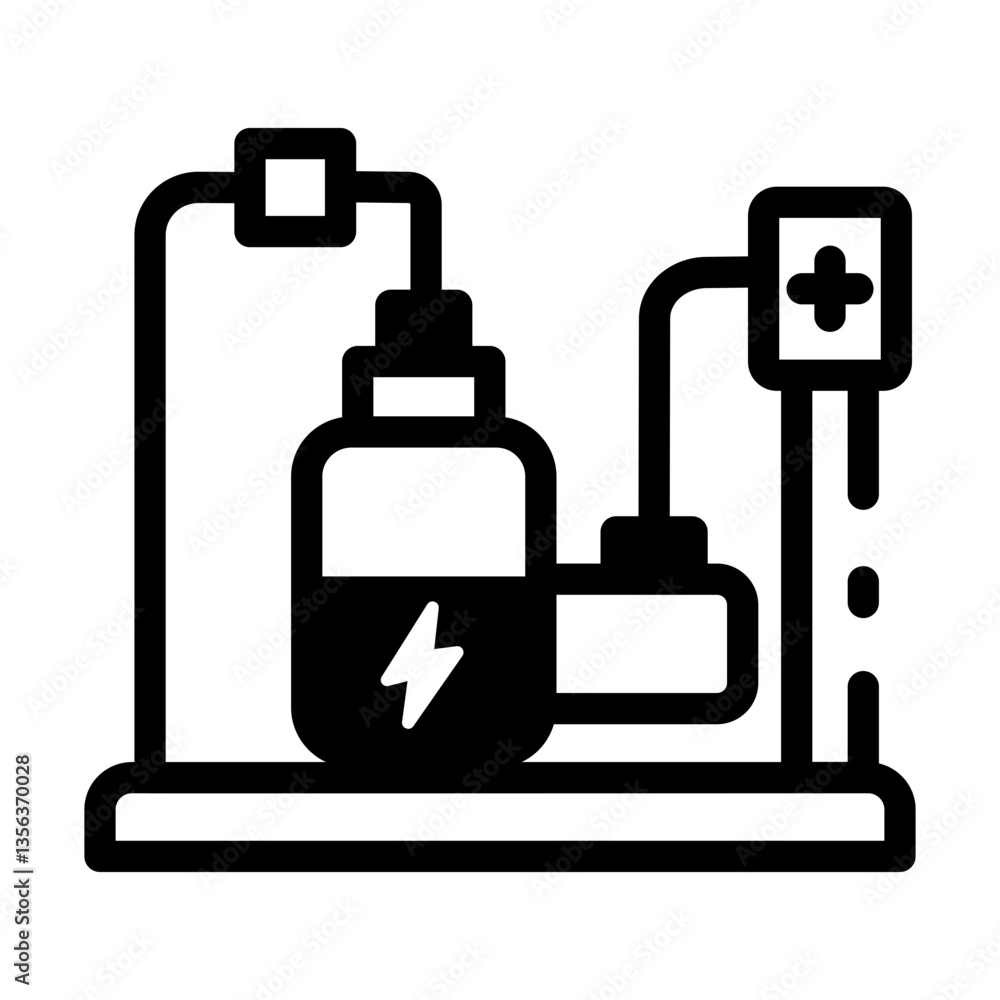 Lab electrolysis apparatus icon in linear style
Lab electrolysis apparatus icon in linear style