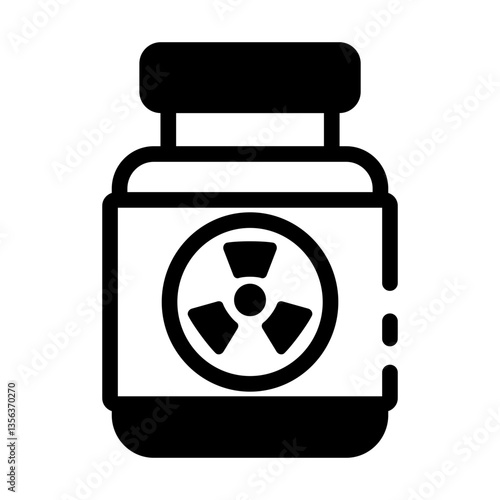 Hazardous substance bottle icon in linear style 
