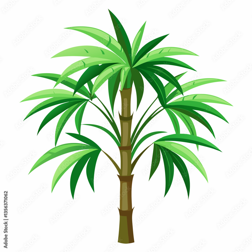 ornamental bamboo palm with arching green fronds ornamental bamboo palm with arching green fronds