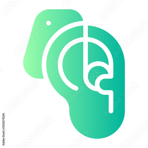 hearing aid gradient icon