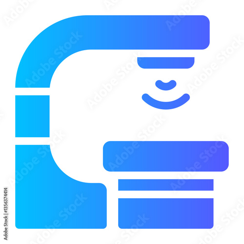 radiotherapy machine gradient icon