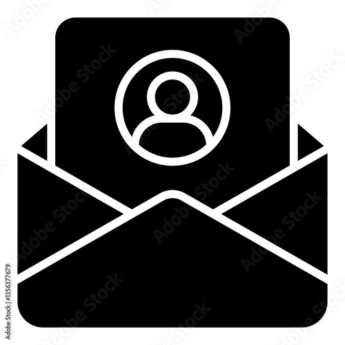 Icon Email Communication. Glyph Icon