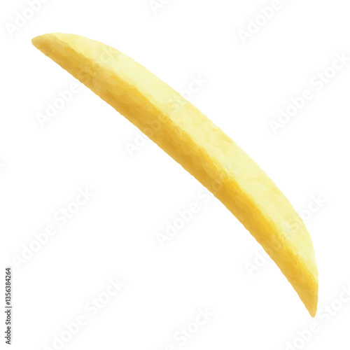 Delicious french fries. Roasted potato in deep fat fry oil potatoes. Yellow sticks, isolated on white background. Fast Food. Unhealthy tasty food. Realistic 3d vector illustration.