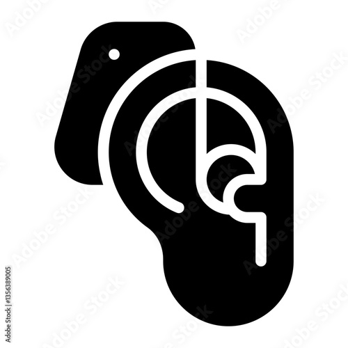 hearing aid glyph icon