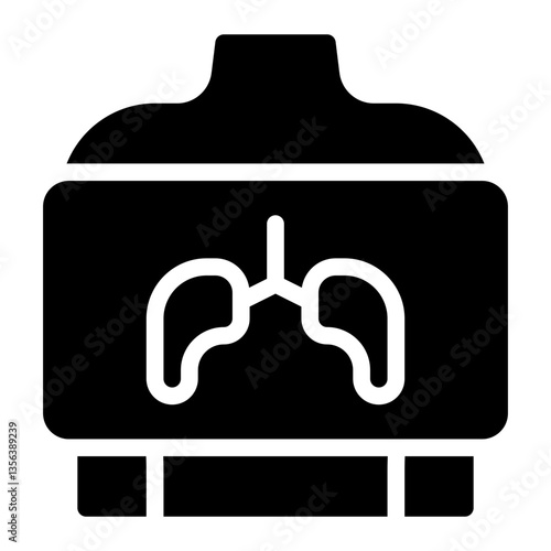 x rays glyph icon
