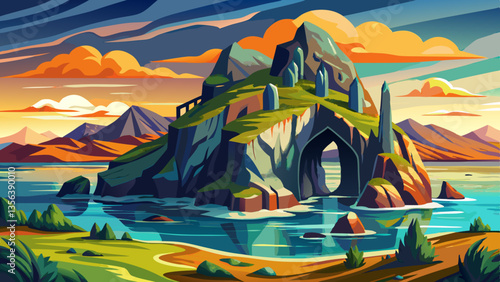 Hvitserkur rock - a tourist attraction in Iceland