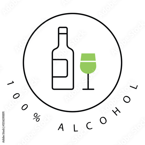 Alcohol Free Chemical Free Skincare Vector Icon design