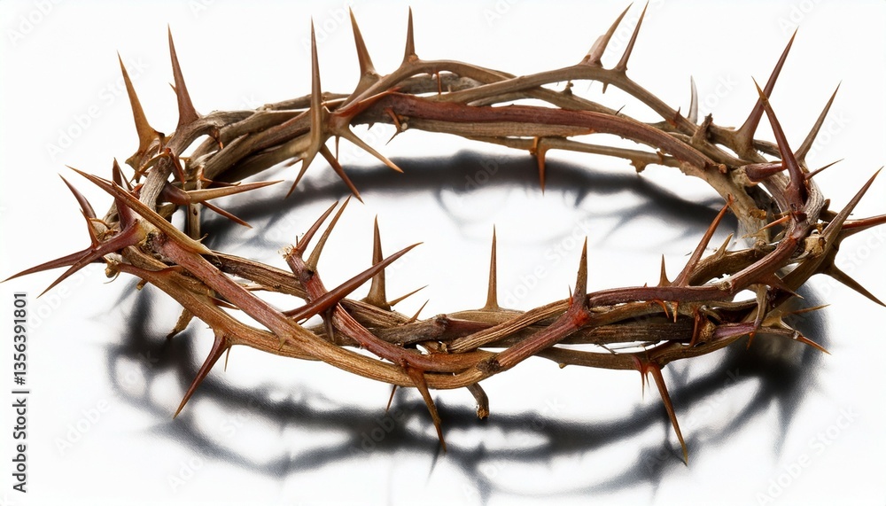 Fototapeta premium crown of thorns isolate on transparent background